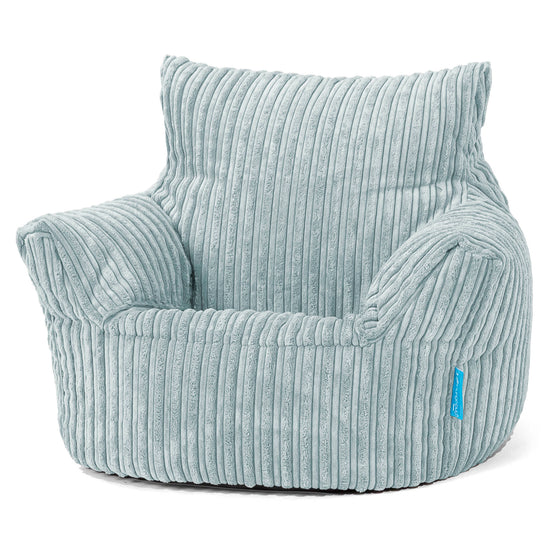 Kids Armchair Bean Bag for Toddlers 1-3 yr - Cord Mint Green 01