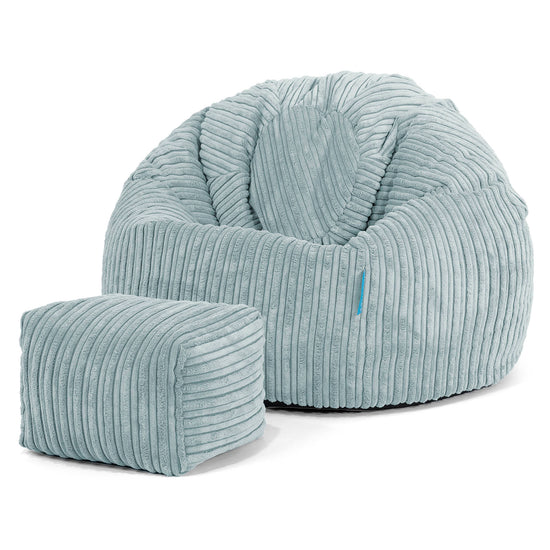 Classic Kids Bean Bag Chair 1-5 yr - Cord Mint Green 02