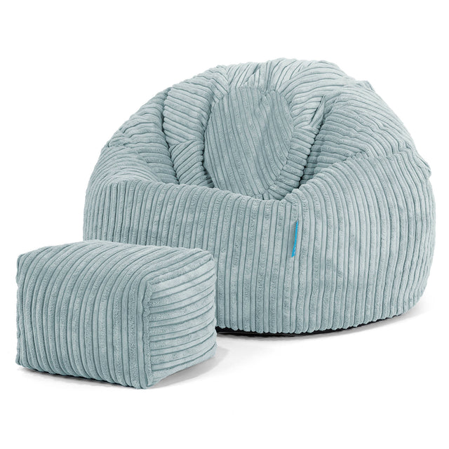 Classic Kids Bean Bag Chair 1-5 yr - Cord Mint Green 02