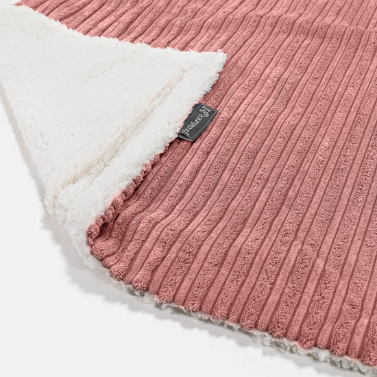 Sherpa Throw / Blanket - Cord Peach 01