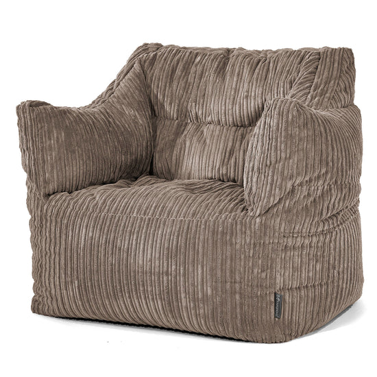 Victor Bean Bag Armchair - Cord Dovetail Grey 01