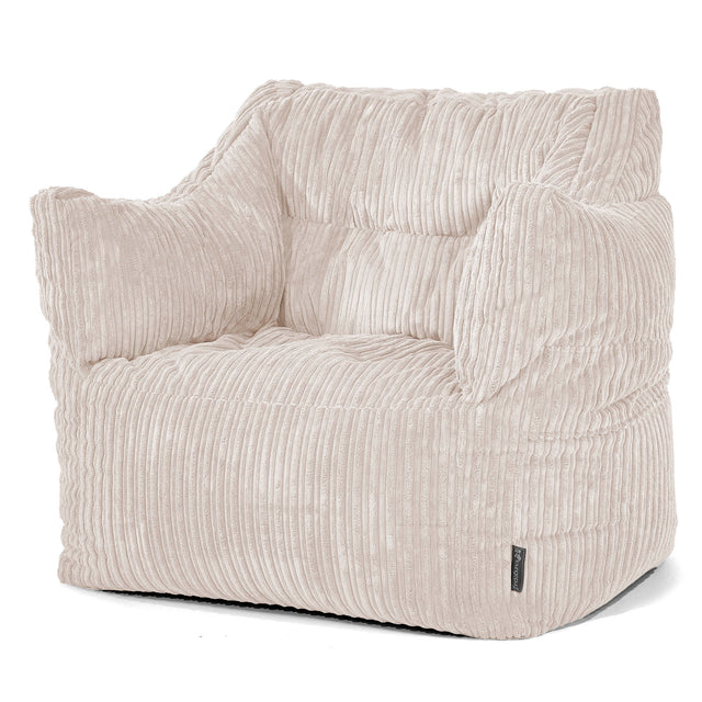 Victor Bean Bag Armchair - Cord Ivory 01