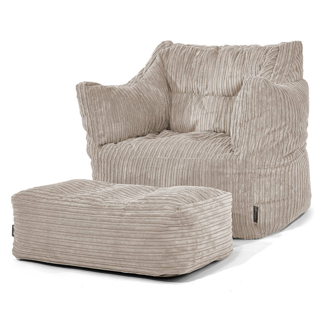 Victor Bean Bag Armchair - Cord Mink 02