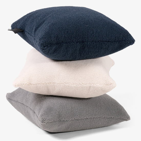 Heated Cushion 45 x 45cm - Sherpa Grey 03