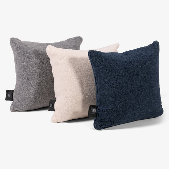 Heated Cushion 45 x 45cm - Sherpa Grey 04