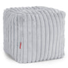 Cube Footstool Pouffe - Ultra Plush Cord Duck Egg Blue 01