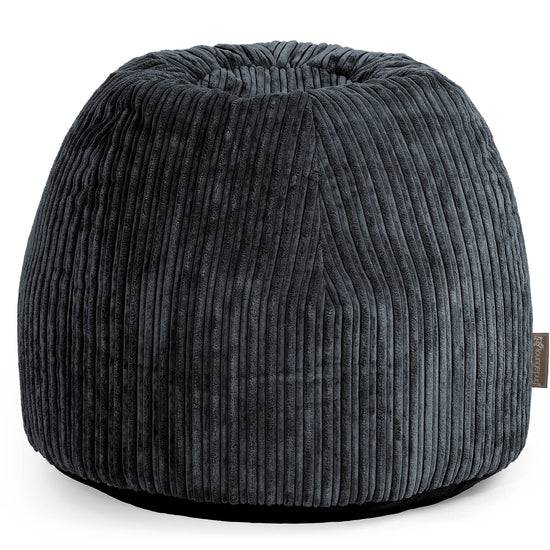 Dressing Table Pouf Stool - Cord Black 01