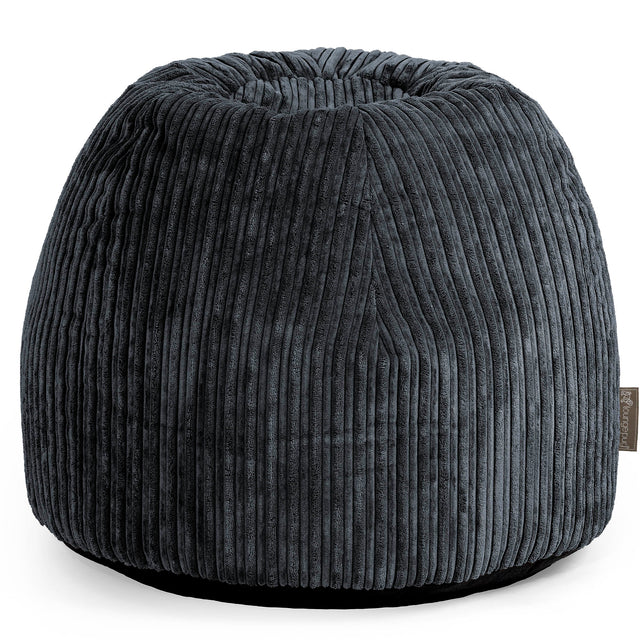 Dressing Table Pouf Stool - Cord Black 01