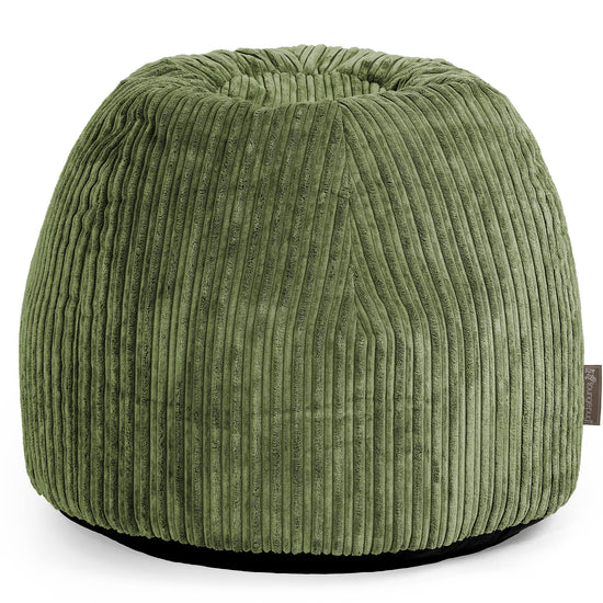 Dressing Table Pouf Stool - Cord Forest Green 01