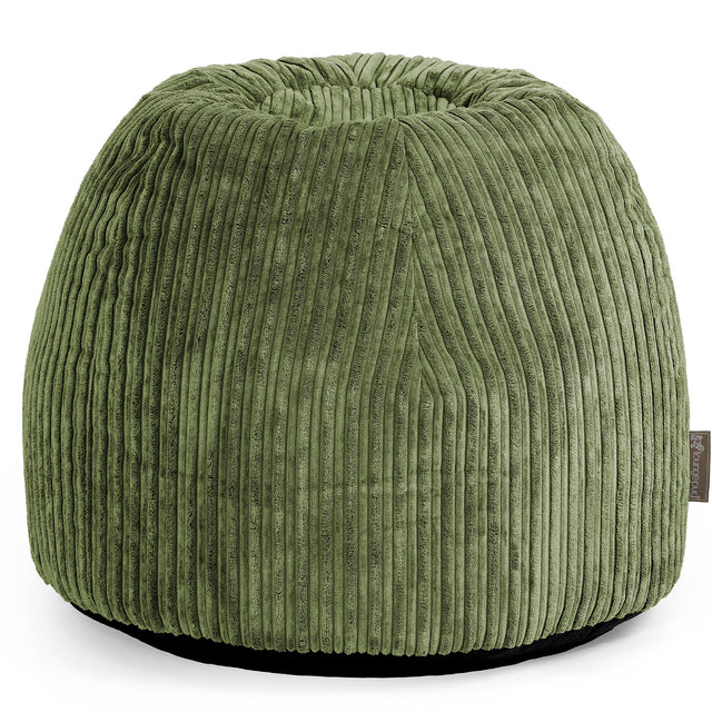 Dressing Table Pouf Stool - Cord Forest Green 01