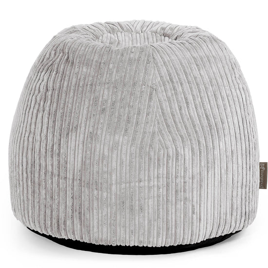 Dressing Table Pouf Stool - Cord Silver Grey 01
