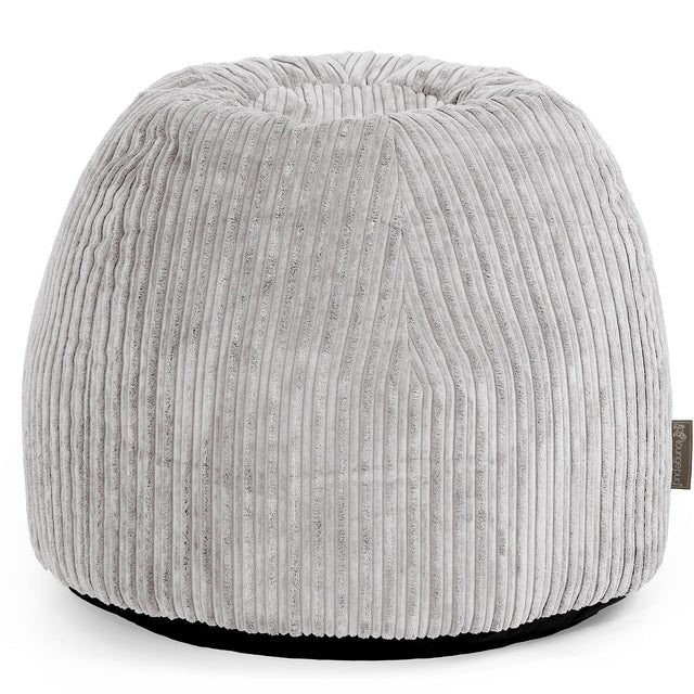 Dressing Table Pouf Stool - Cord Silver Grey 01