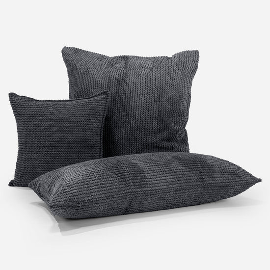 Extra Large Scatter Cushion Cover 70 x 70cm - Pom Pom Black 04