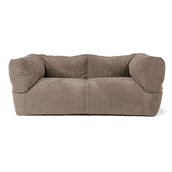 The 2 Seater Albert Sofa Bean Bag - Cord Dovetail Grey 01