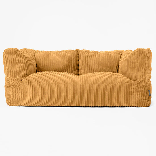 The 2 Seater Albert Sofa Bean Bag - Cord Golden Honey 01