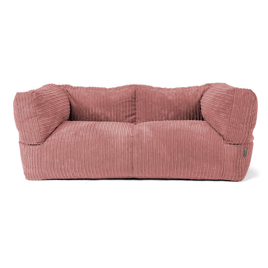The 2 Seater Albert Sofa Bean Bag - Cord Peach 01