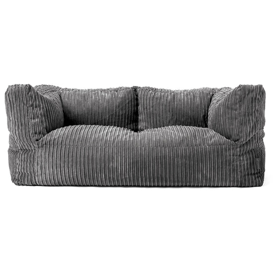 The 2 Seater Albert Sofa Bean Bag - Cord Slate Grey 01