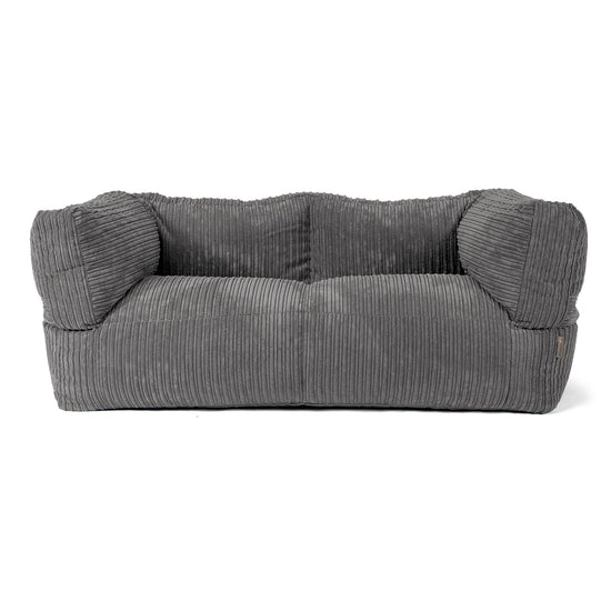 The 2 Seater Albert Sofa Bean Bag - Cord Slate Grey 01