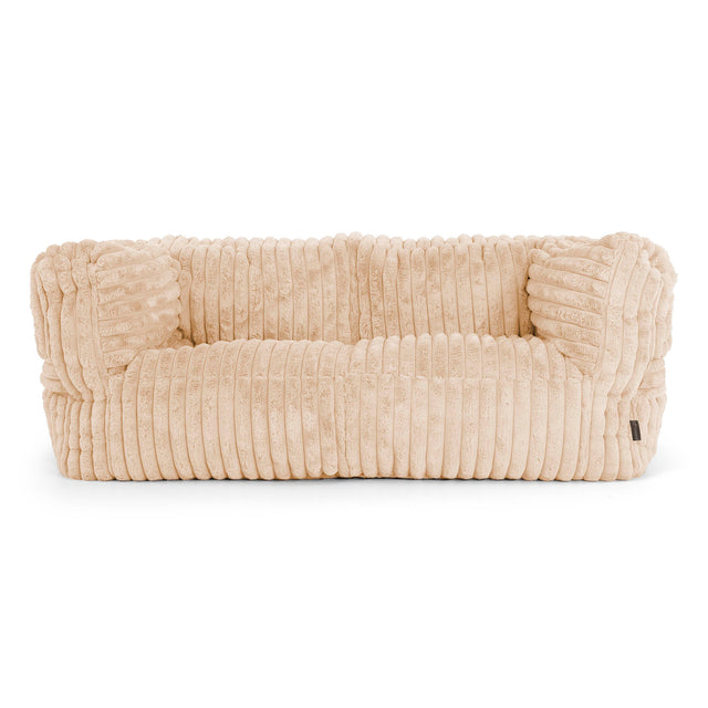 The 2 Seater Albert Sofa Bean Bag - Ultra Plush Cord Peach 01