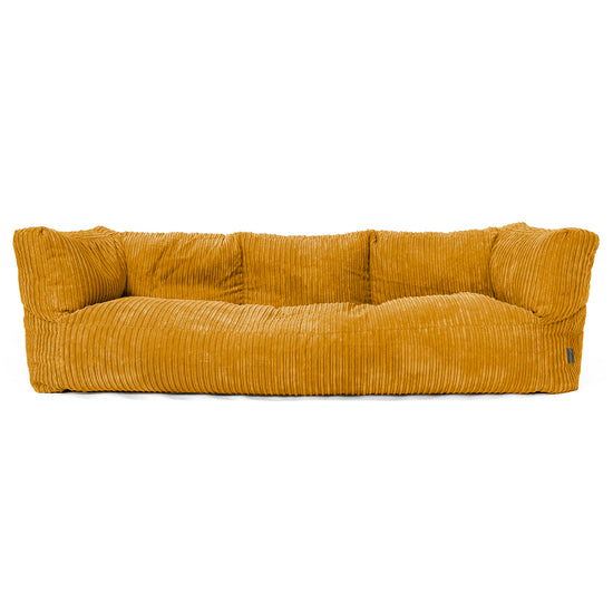 The 3 Seater Albert Sofa Bean Bag - Cord Golden Honey 01