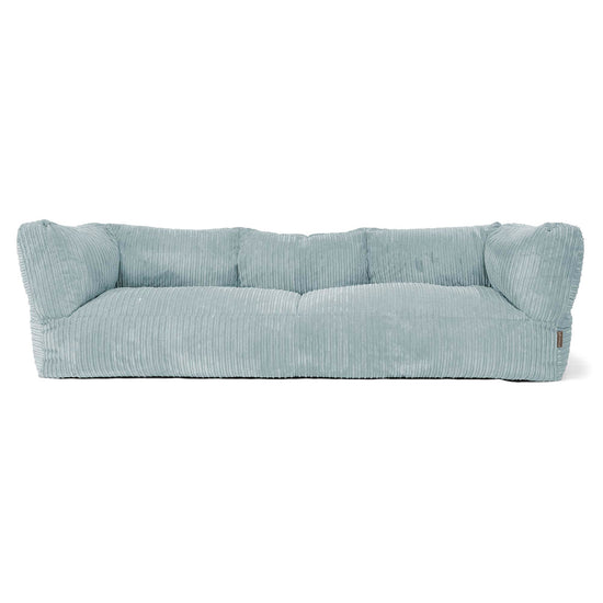 The 3 Seater Albert Sofa Bean Bag - Cord Mint Green 01