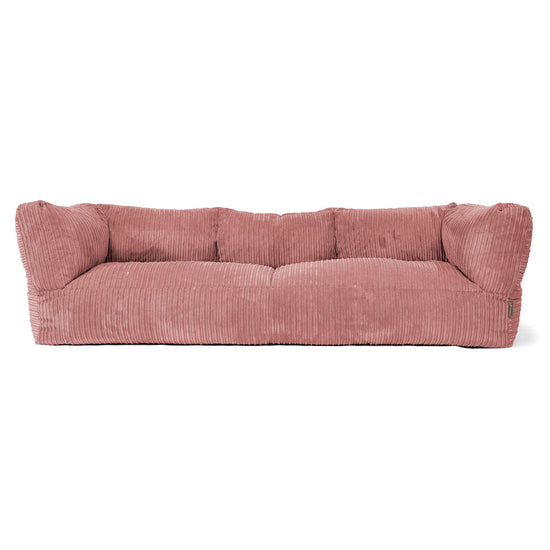 The 3 Seater Albert Sofa Bean Bag - Cord Peach 01