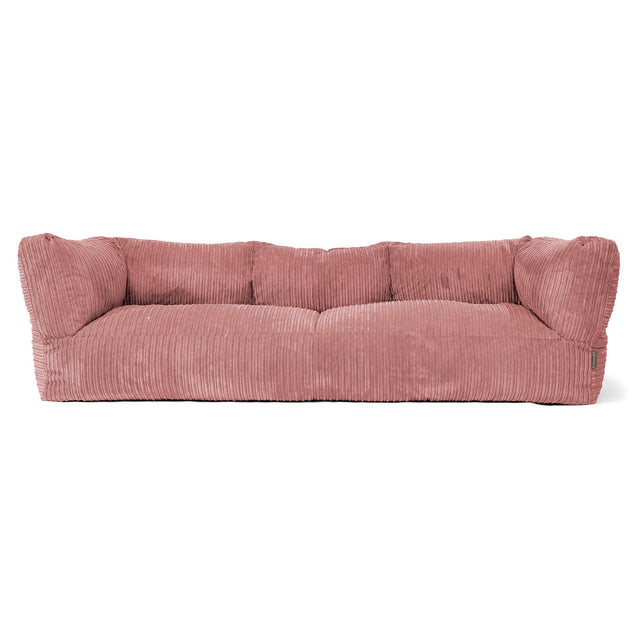 The 3 Seater Albert Sofa Bean Bag - Cord Peach 01