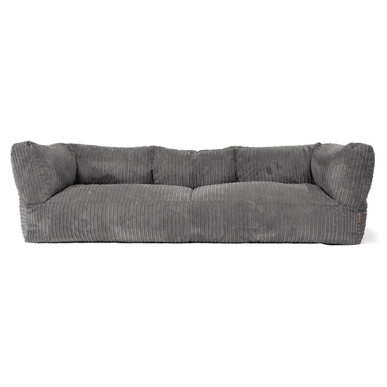 The 3 Seater Albert Sofa Bean Bag - Cord Slate Grey 01