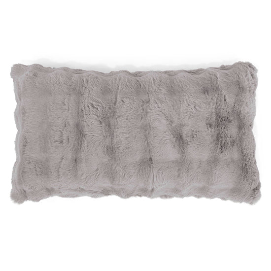 XL Rectangular Support Cushion Cover 40 x 70cm - Bubble Faux Fur Grey 01