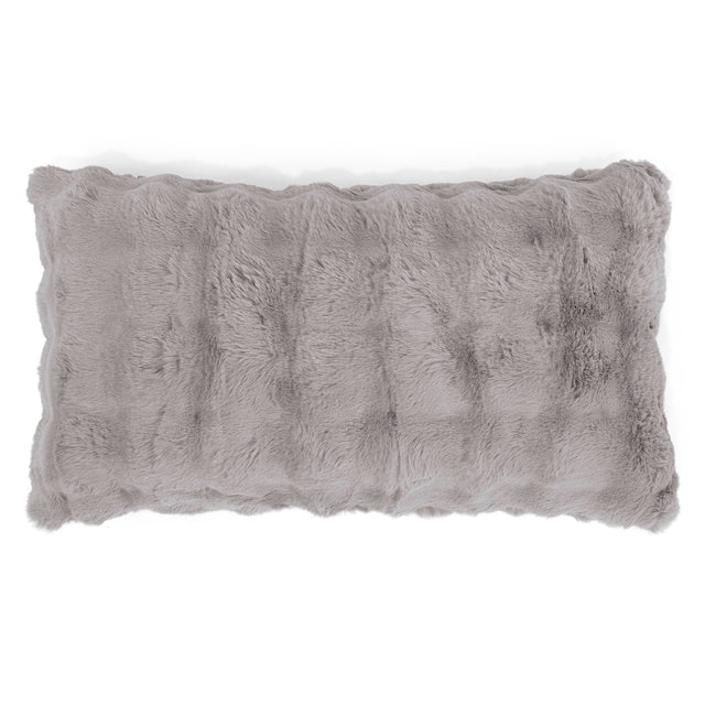 XL Rectangular Support Cushion Cover 40 x 70cm - Bubble Faux Fur Grey 01