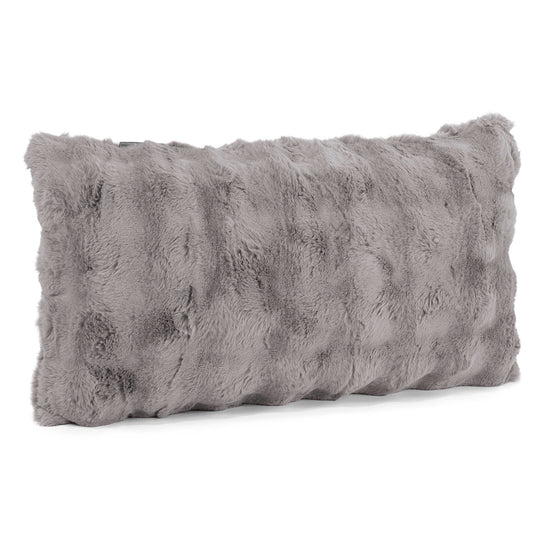 XL Rectangular Support Cushion Cover 40 x 70cm - Bubble Faux Fur Grey 02
