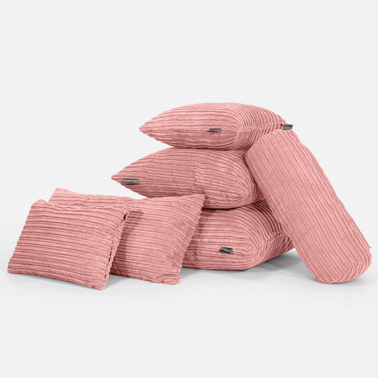 XL Rectangular Support Cushion Cover 40 x 70cm - Cord Peach 04