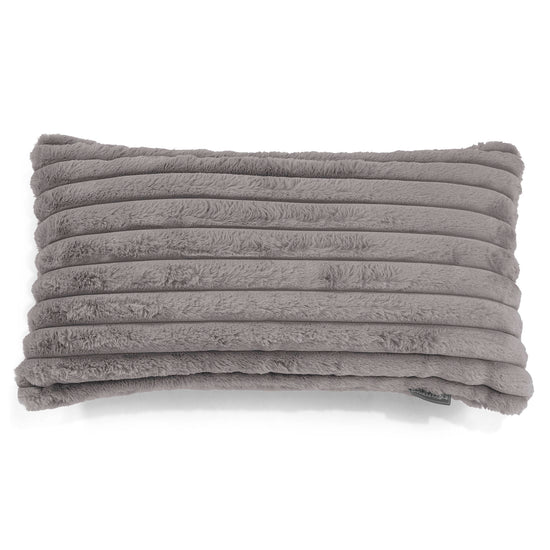 XL Rectangular Support Cushion Cover 40 x 70cm - Ultra Plush Cord Grey 01