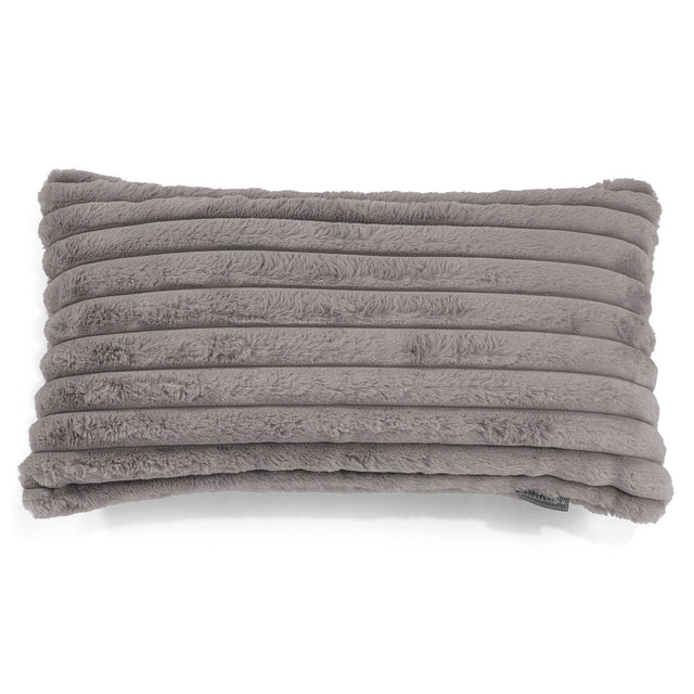 XL Rectangular Support Cushion Cover 40 x 70cm - Ultra Plush Cord Grey 01