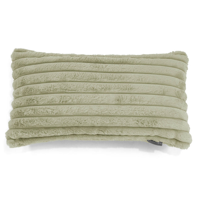 XL Rectangular Support Cushion Cover 40 x 70cm - Ultra Plush Cord Sage Green 01