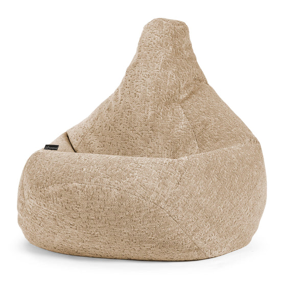 Highback Bean Bag Chair - Cord Mink 02