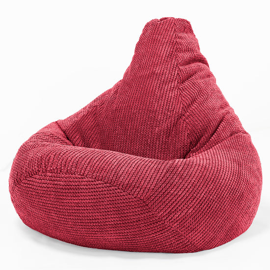 Highback Bean Bag Chair - Pom Pom Pastel Red 02