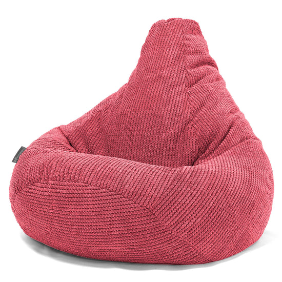 Highback Bean Bag Chair - Pom Pom Pastel Red 02