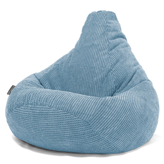 Highback Bean Bag Chair - Pom Pom Sky Blue 02