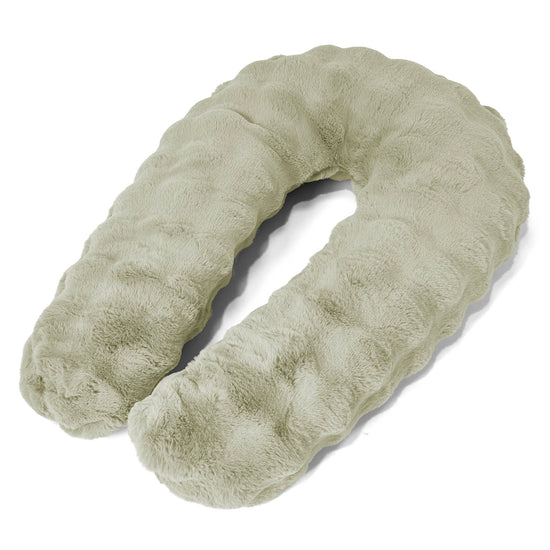 Hug Pillow - Bubble Faux Fur Sage Green 01