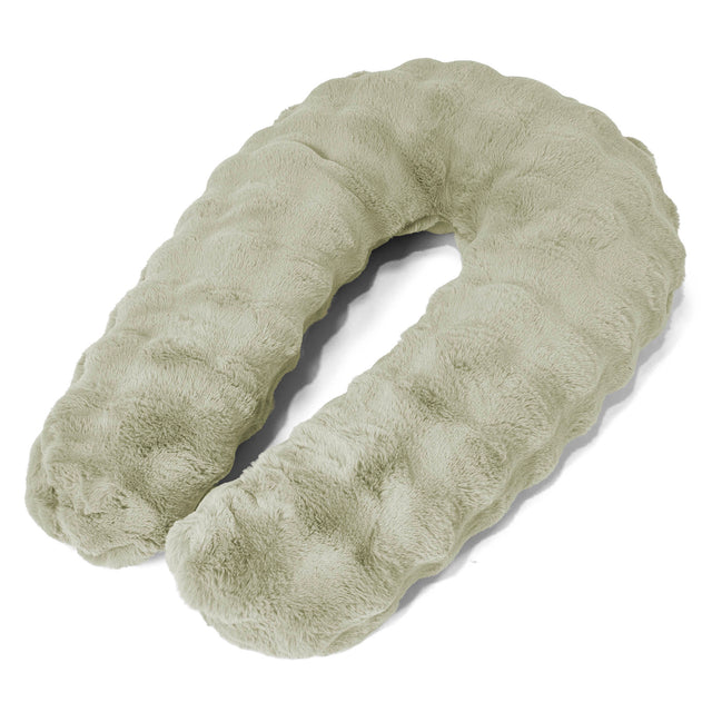 Hug Pillow - Bubble Faux Fur Sage Green 01