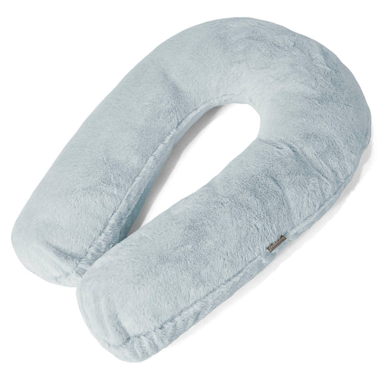 Hug Pillow - Fluffy Faux Fur Rabbit Dusty Blue 01