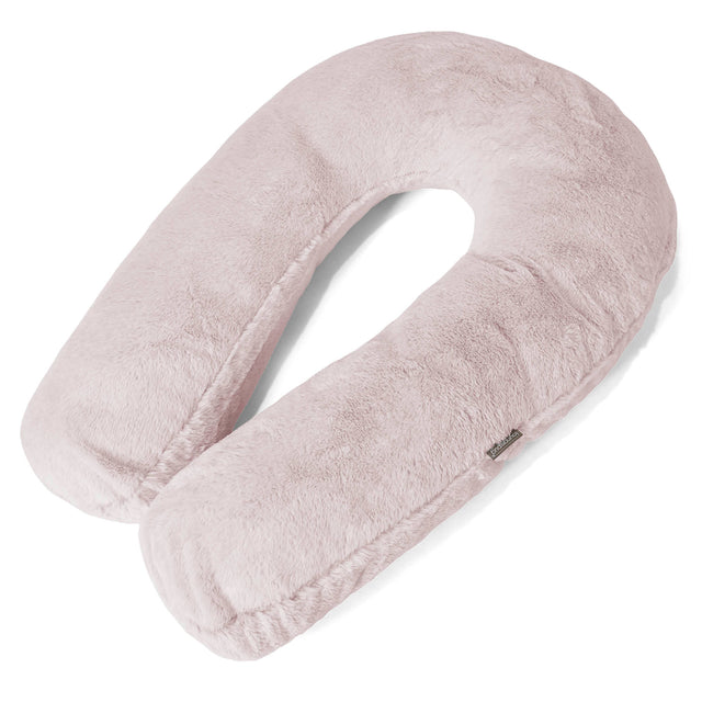 Hug Pillow - Fluffy Faux Fur Rabbit Dusty Pink 01
