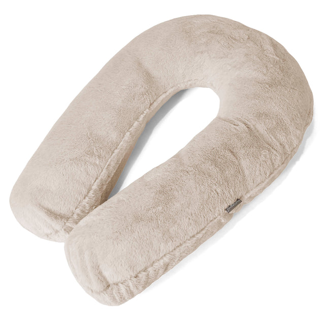 Hug Pillow - Fluffy Faux Fur Rabbit Golden Brown 01