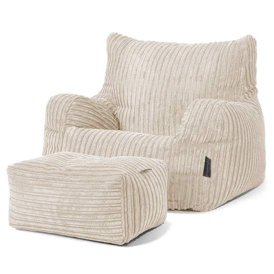 Josephine Bean Bag Armchair - Cord Cream 02