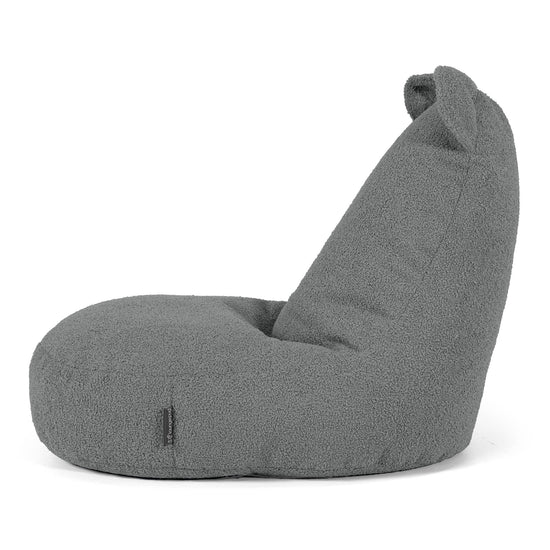 Childs Animal Chair Bear - Boucle Mid Grey 02