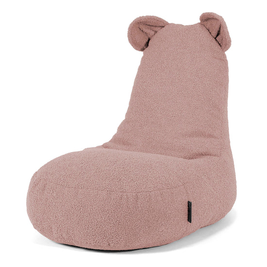 Childs Animal Chair Bear - Boucle Pink 01