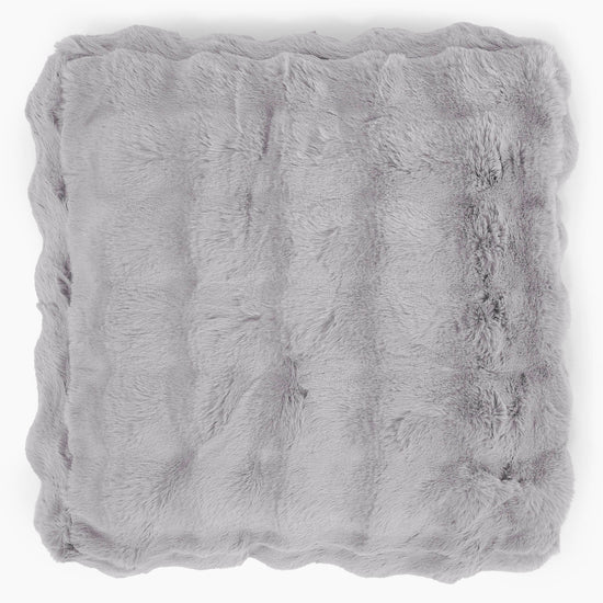 Large Floor Cushion - Bubble Faux Fur Grey 02