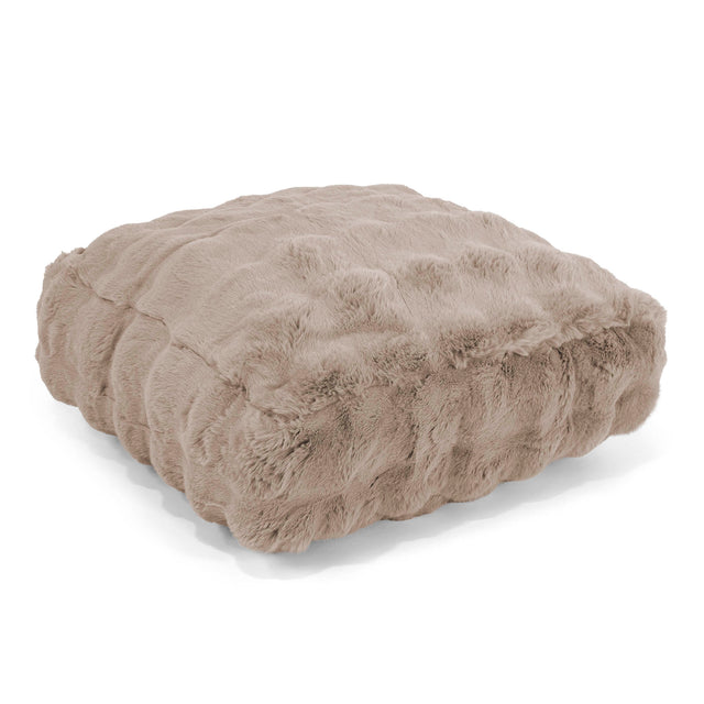 Large Floor Cushion - Bubble Faux Fur Mink 01