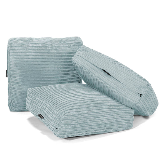 Large Floor Cushion - Cord Mint Green 04